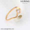 13810 xuping latest gold favorite finger ring designs concise vogue 18k gold color rings with stone for girls